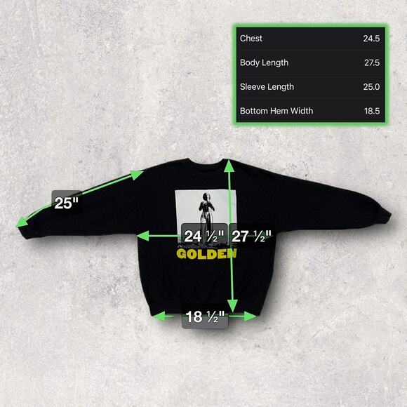 ★ Harry Styles Official Golden Merch Crewneck Sweatshirt ★ - Picture 5 of 6